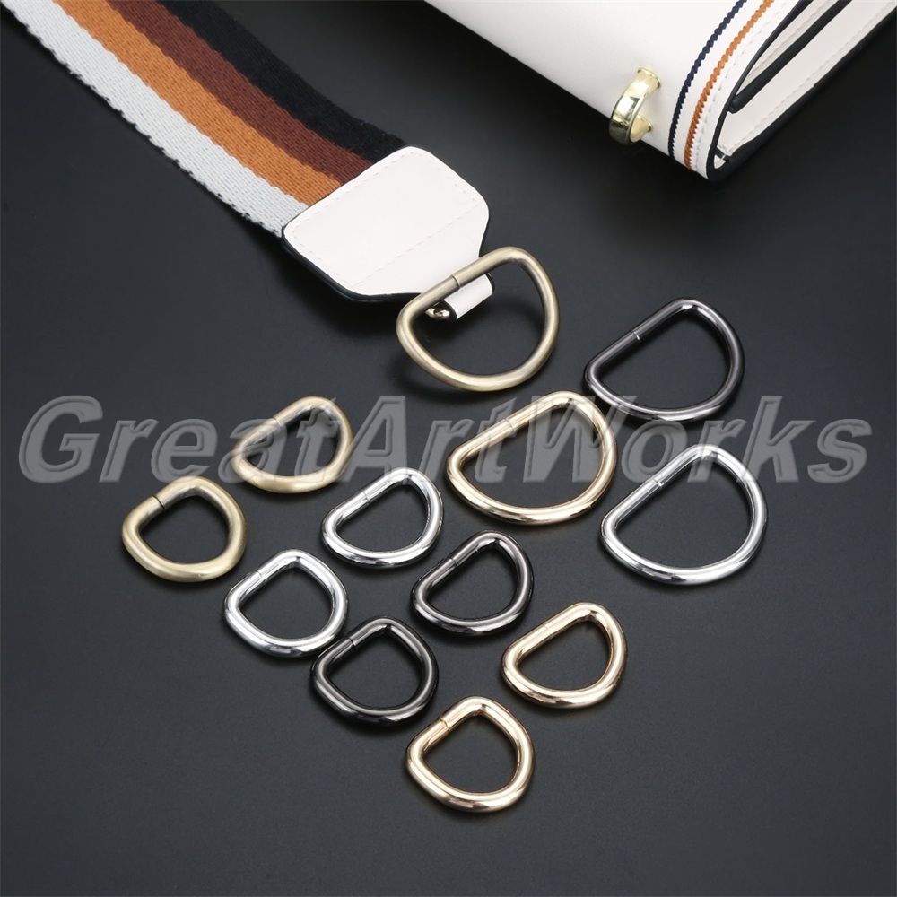 Metal D Ring Buckles Luggage Leather Bags Strap Connector 2/10pcs 4