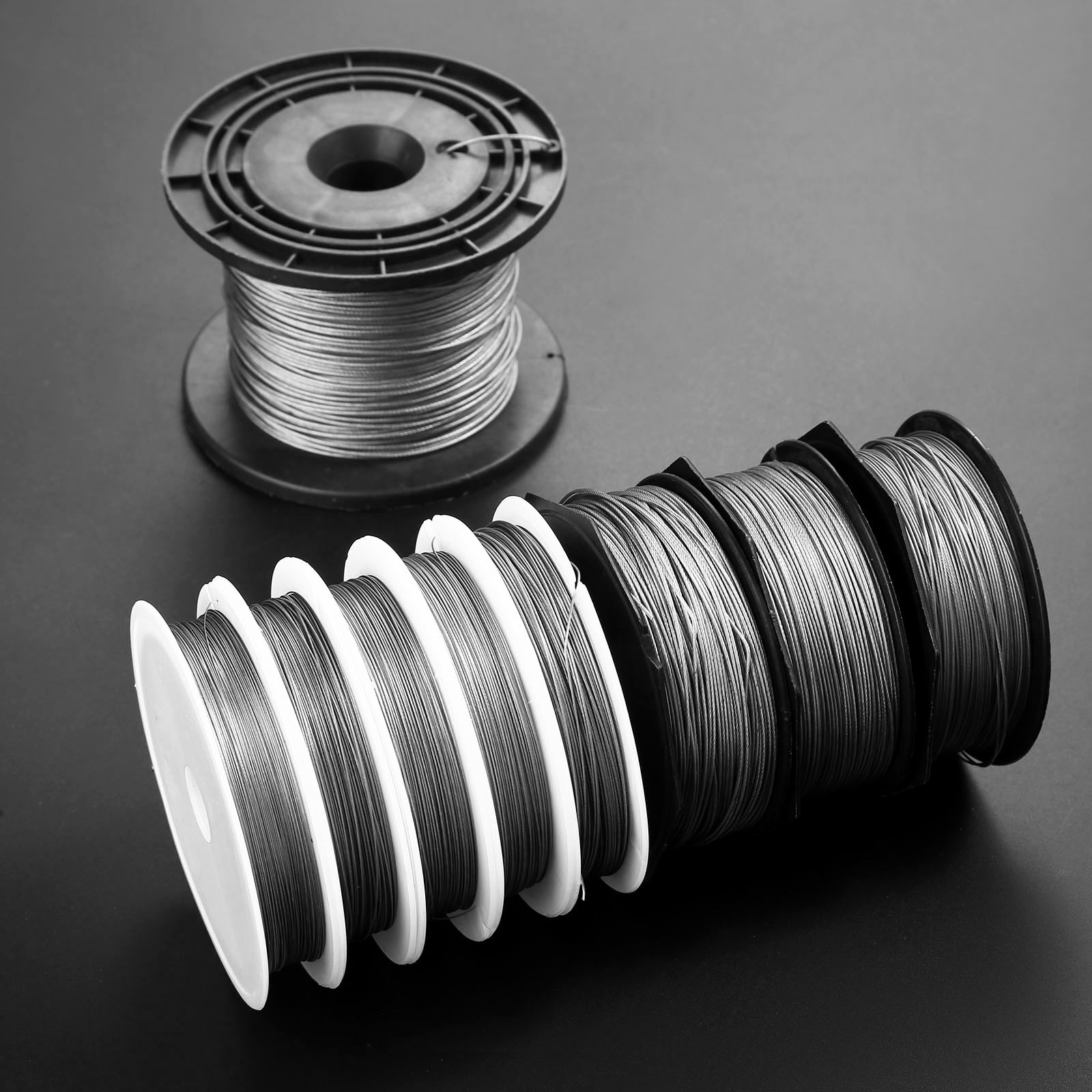 Strength Braided 7 Strands Stainless Steel Wire Fishing Line 50M Dia 0